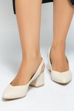 کفش مجلسی بژ زنانه چرم مصنوعی Shoes Time - کد 868061006