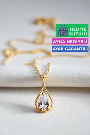 گردنبند نقره زرد زنانه 925 عیار Jewelmim - کد 786854958