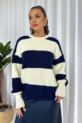 پلیور سرمه ای زنانه Fitted Mine Tan Butik - کد 868074646