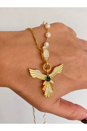 گردنبند استیل ( فولاد ) طلائی استیل (فولاد) h&b design jewel - کد 868083042