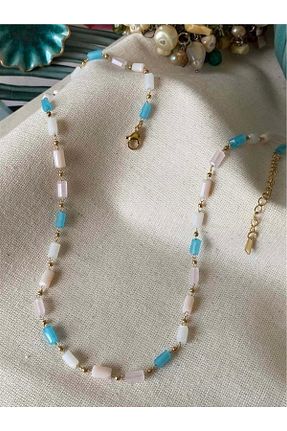 گردنبند استیل ( فولاد ) طلائی زنانه استیل (فولاد) mrsflower jewelry - کد 824337190