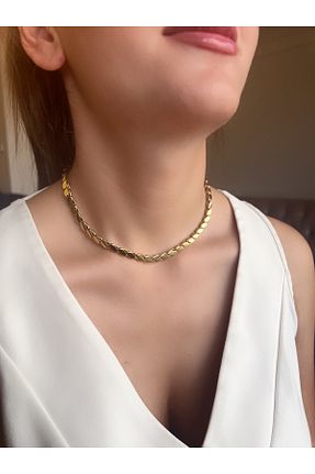 گردنبند استیل ( فولاد ) طلائی زنانه استیل (فولاد) YELLEY JEWELRY - کد 868089544