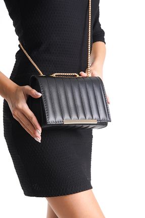 کیف دوشی مشکی زنانه چرم مصنوعی Zlato - کد 868104387