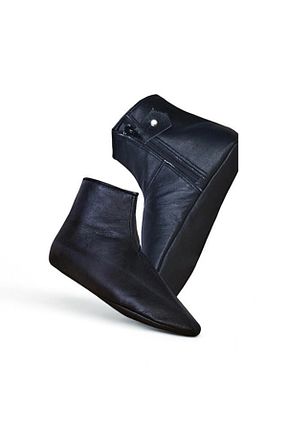 کفش کژوال مشکی زنانه چرم خالص PATİK BEBE - کد 868097727