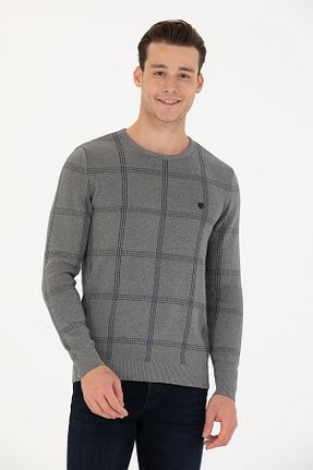 پلیور طوسی مردانه ساده U.S. Polo Assn. - کد 839182423