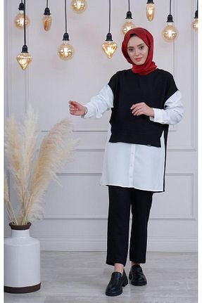 ست بالاتنه و پائین تنه حجاب مشکی زنانه رگولار Pieef - کد 868111429