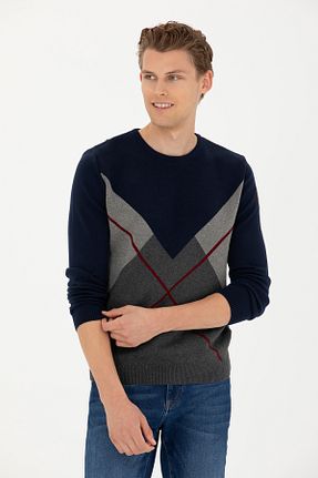 پلیور سرمه ای مردانه ساده U.S. Polo Assn. - کد 839587289