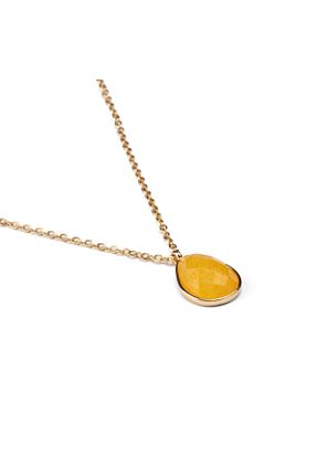 گردنبند استیل ( فولاد ) زرد زنانه استیل ضد زنگ Paleo - کد 868106215