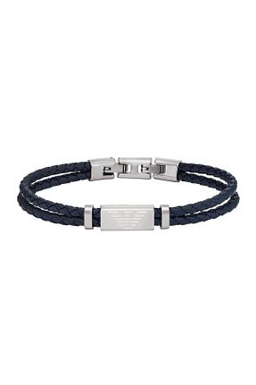 دستبند جواهر متالیک مردانه استیل (فولاد) Emporio Armani - کد 804562120