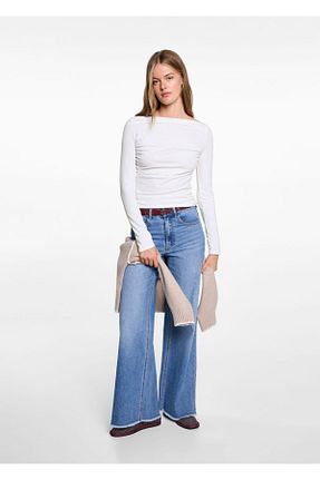 تیشرت سفید زنانه رگولار MANGO Teen - کد 860752495