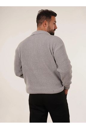 سوئیشرت طوسی مردانه ساده SCSARVİN - کد 868877838