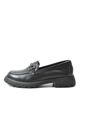 کفش لوفر مشکی زنانه چرم خالص Beety - کد 868188764