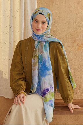 شال سبز زنانه پنبه ای Modakaşmir - کد 868899173