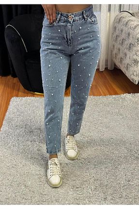 شلوار جین آبی زنانه پارچه SHINE STYLE - کد 868269468