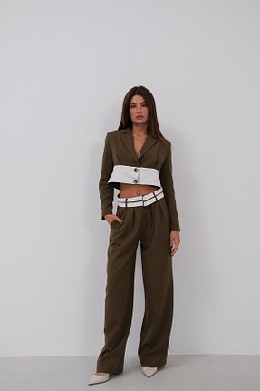 ست بالاتنه و پائین تنه خاکی زنانه بافتنی Black Fashion - کد 868900915