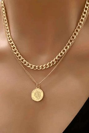 گردنبند جواهر طلائی زنانه فلزی ESUSO - کد 868262374