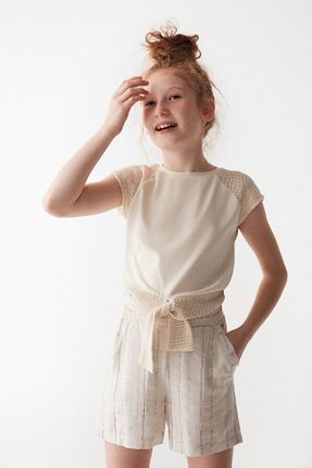 ست بالاتنه و پائین تنه بژ بچه گانه بافتنی HAUSEkids - کد 809238239