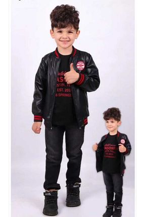 کاپشن مشکی بچه گانه رگولار BABY FRESCO - کد 374119948