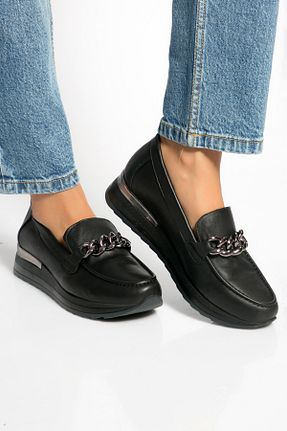 کفش کژوال مشکی زنانه چرم خالص Mammamia - کد 868299163