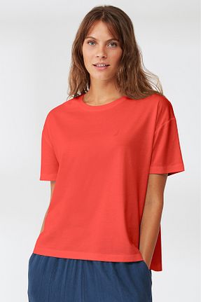 تیشرت نارنجی زنانه رگولار Nautica - کد 835991649