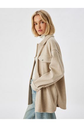 کاپشن قهوه ای زنانه رگولار Koton - کد 856699349