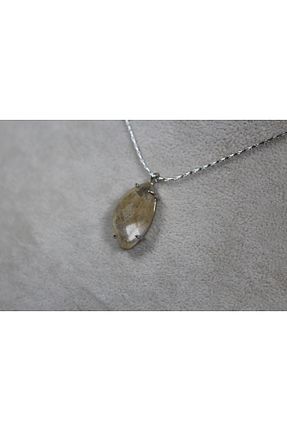 گردنبند جواهر قهوه ای زنانه سنگ طبیعی Alina Jewelry - کد 868356882