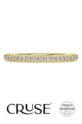 انگشتر نقره طلائی زنانه کریستال Cruse - کد 868370109