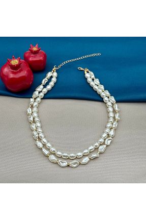 گردنبند جواهر آبی زنانه فلزی Opia Takı & Aksesuar - کد 868390106