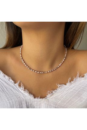 گردنبند مروارید صورتی مروارید آب شیرین ORFE JEWELRY - کد 848706539