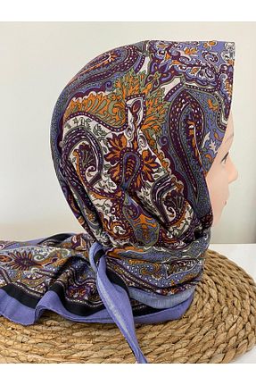 روسری بنفش پنبه ای Şehr i sultan - کد 868399970