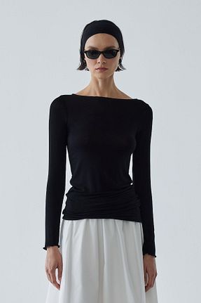 بلوز مشکی زنانه ساده Suud Collection - کد 859067797