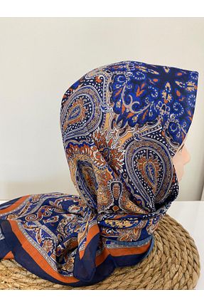 روسری سرمه ای پنبه ای Şehr i sultan - کد 868400110