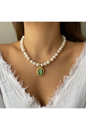 گردنبند مروارید طلائی مروارید آب شیرین ORFE JEWELRY - کد 849819997