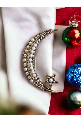 سنجاق سینه قهوه ای زنانه فلزی FAYRA ACCESSORIES - کد 800777346