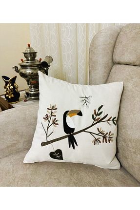 کوسن و روکش کوسن بژ کتان HD HOME COLLECTİON - کد 855419813