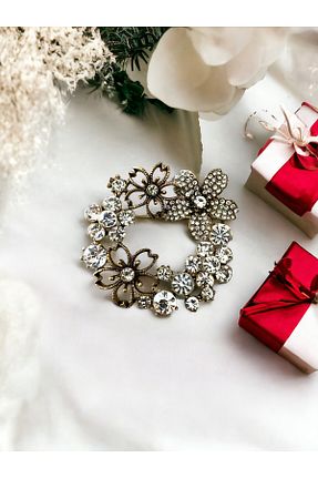 سنجاق سینه سفید زنانه فلزی FAYRA ACCESSORIES - کد 822498184