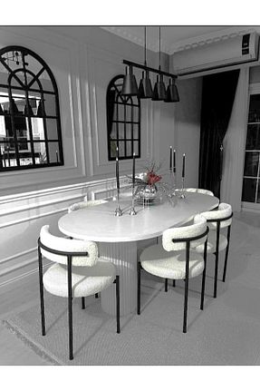 میز آشپزخانه سفید چوب SatıBazarı - کد 868408079