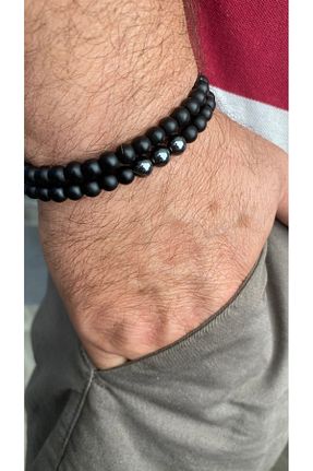 دستبند جواهر مشکی زنانه سنگ طبیعی ND takı tasarım - کد 868420383