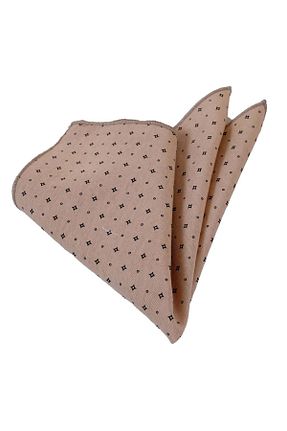 دستمال جیبی بژ مردانه پارچه ای Exve Exclusive - کد 868422664