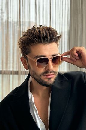 عینک آفتابی بژ مردانه UV400 By Harmony - کد 868426336