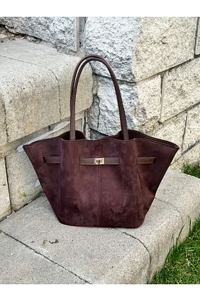 کیف دستی قهوه ای زنانه ابعاد بزرگ ÇANTA - کد 867411738