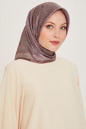 روسری بنفش کرپ ساتن ابریشم Armine - کد 867417153