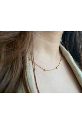 گردنبند استیل ( فولاد ) طلائی زنانه استیل (فولاد) Anetta Jewelry - کد 867427650