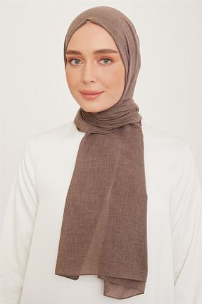 شال قهوه ای زنانه پنبه ای Armine - کد 795877208
