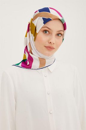 روسری سفید کرپ ساتن ابریشم Armine - کد 654360857