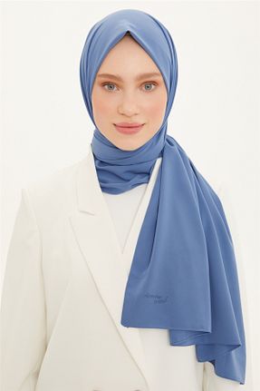 شال آبی زنانه پنبه پلی استر Armine - کد 242679409