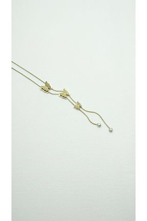 گردنبند استیل ( فولاد ) طلائی زنانه استیل (فولاد) SEYAS JEWELRY - کد 867429869