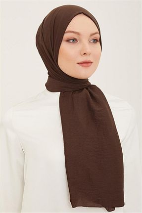 شال قهوه ای زنانه پلی استر Armine - کد 904625719
