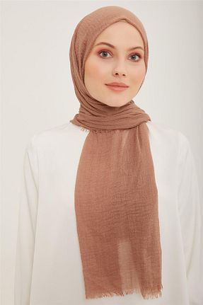شال قهوه ای زنانه پلی استر Armine - کد 738481006