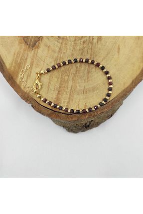 دستبند جواهر زرشکی زنانه سنگ طبیعی ByKolyeucum - کد 867436350
